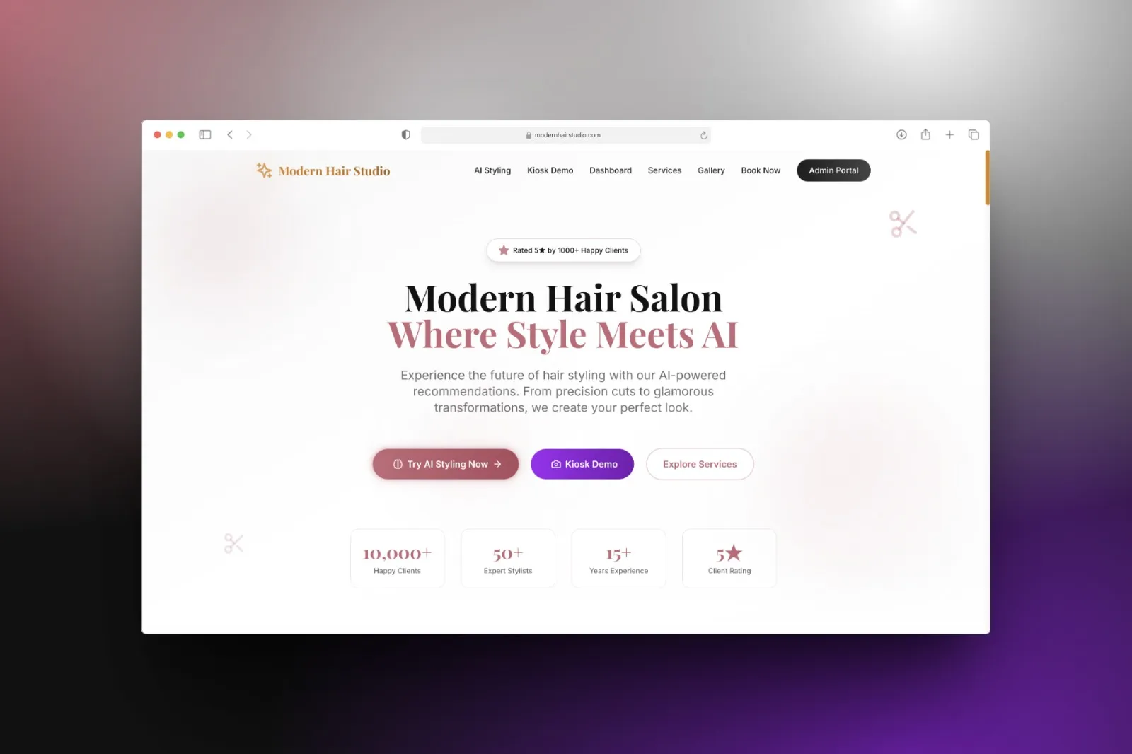 Modern Hair Salon App