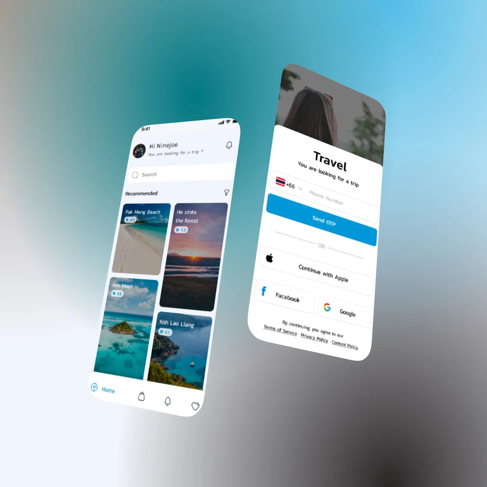 E-Travel Mobile App project screenshot